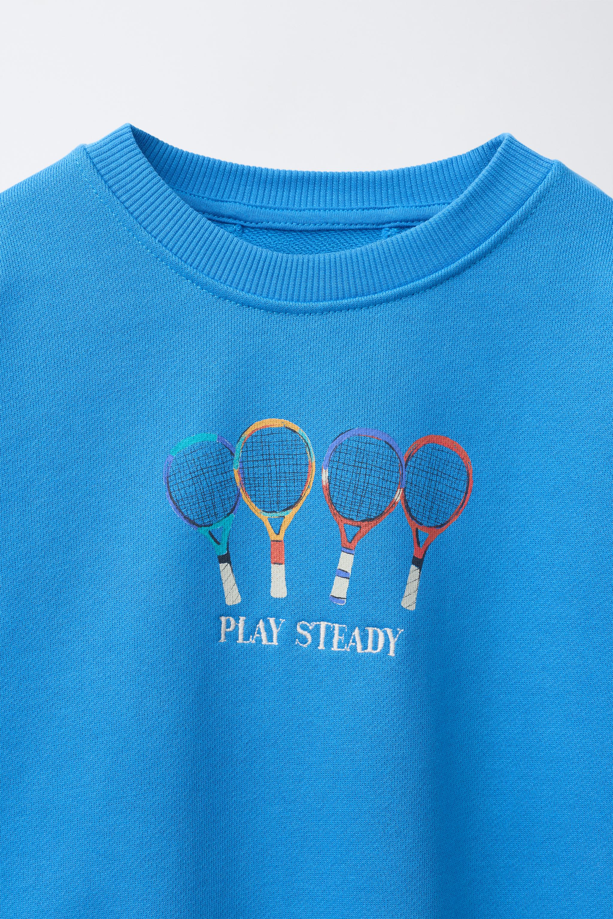 Zara TENNIS EMBROIDERY SWEATSHIRT — фото 4