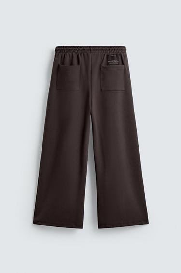 INTERLOCK PLEATED LABEL TROUSERS - Dark brown de Zara - Image 6