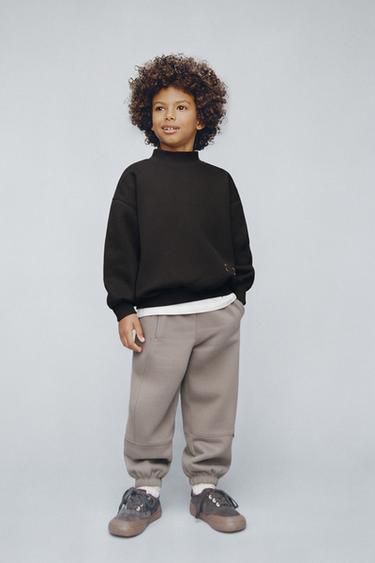 PLAIN HIGH NECK SWEATSHIRT - Anthracite grey by Zara