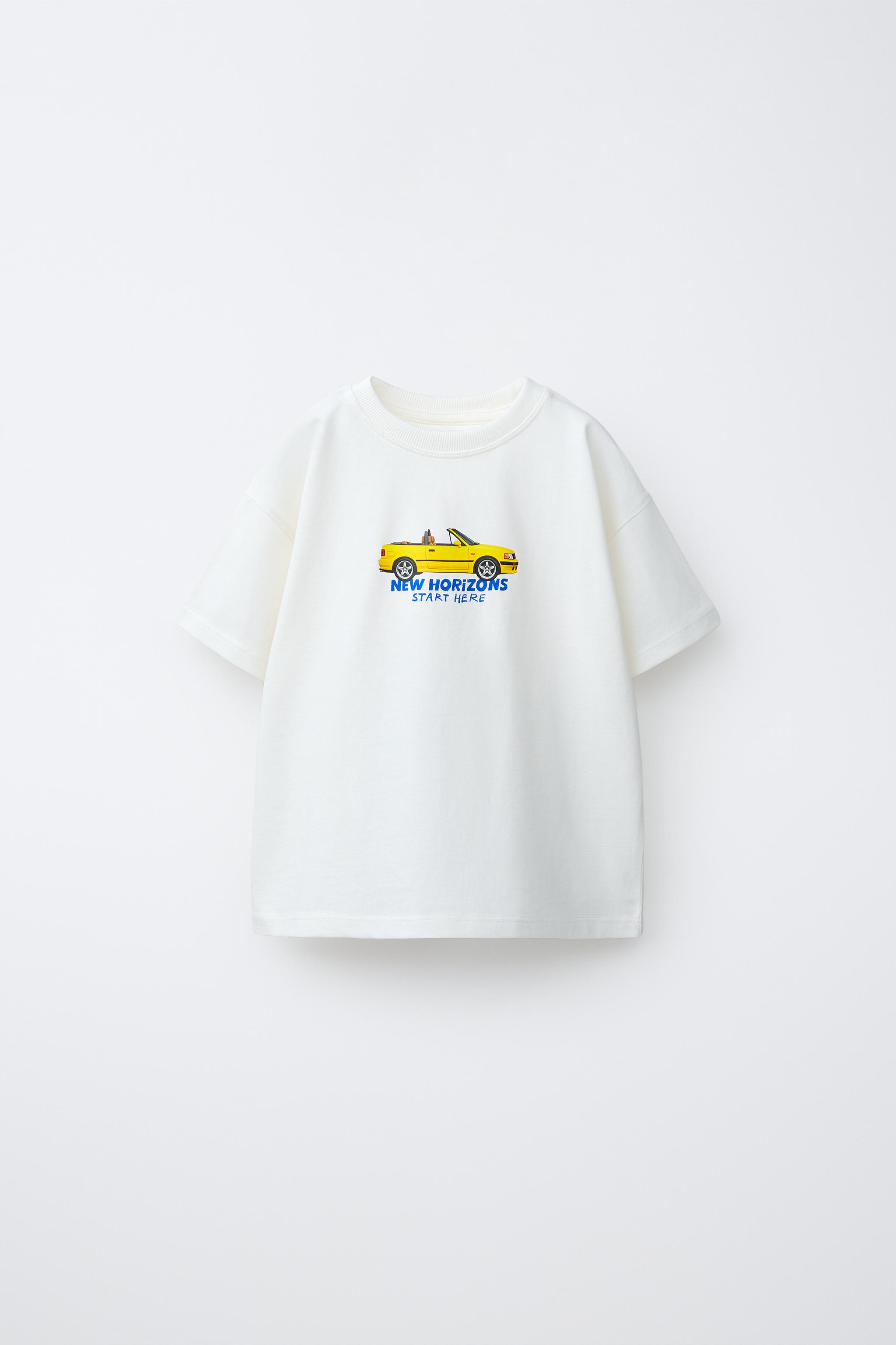 車プリントTシャツ - ホワイト | ZARA Japan / 日本