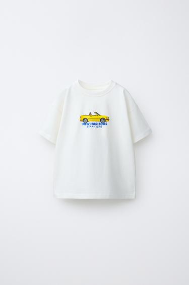 CAR PRINT T-SHIRT - White by Zara