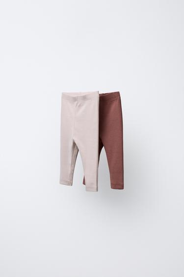 TWO-PACK OF PLAIN LEGGINGS - Pink by Zara