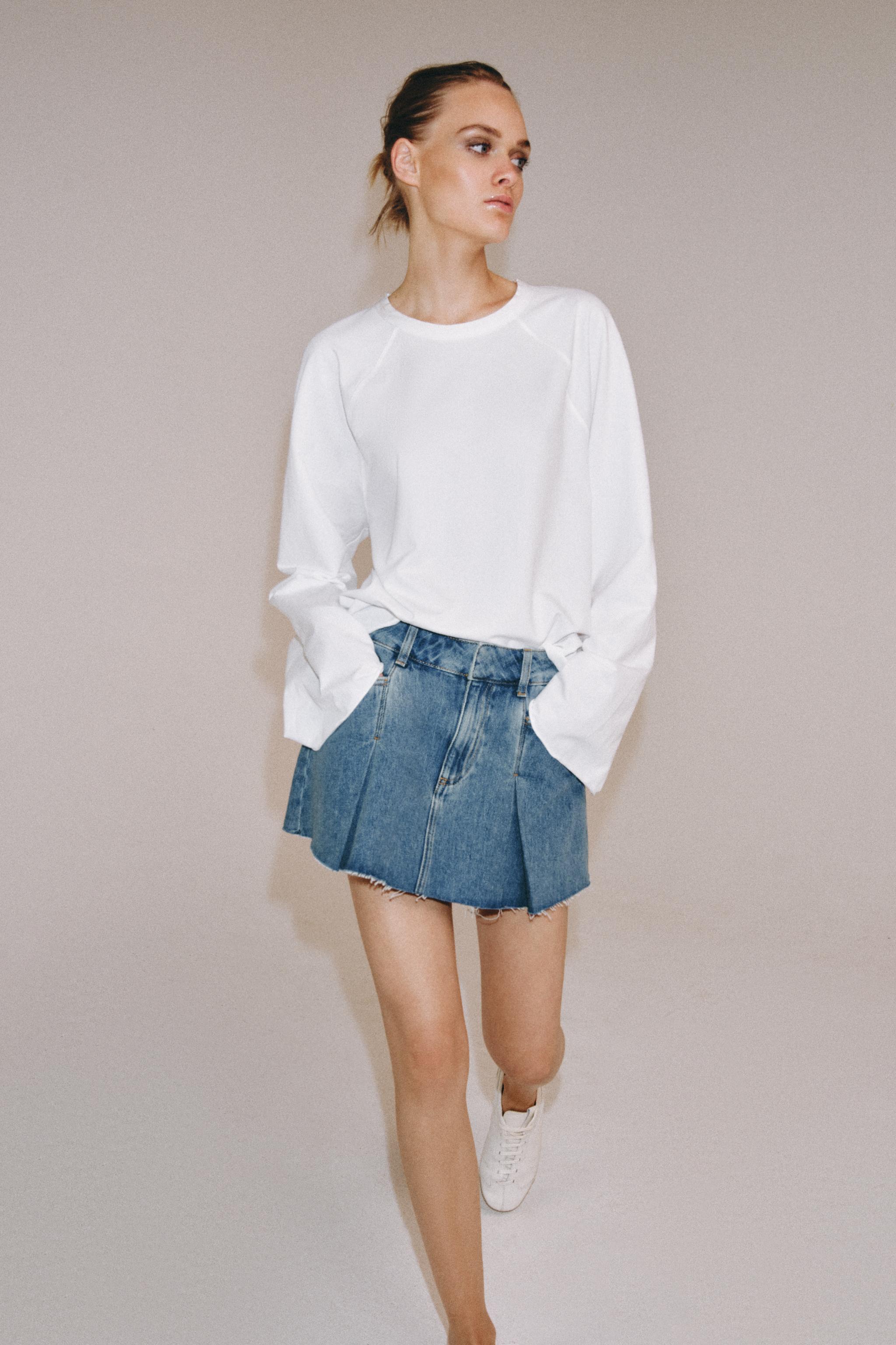 ZW COLLECTION DENIM MINI SKIRT