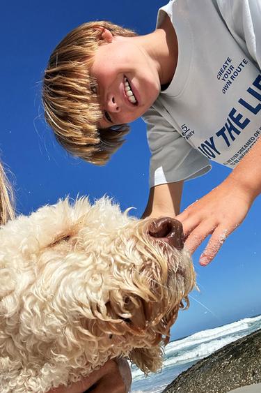 CAMISETA ESTAMPADA TEXTO - Azul claro de Zara