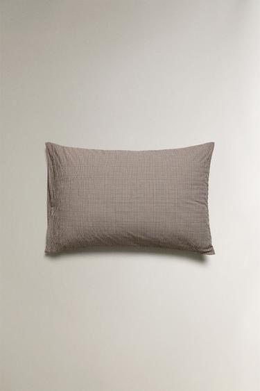 DYED THREAD COTTON PILLOWCASE - Ecru by Zara - Image 3