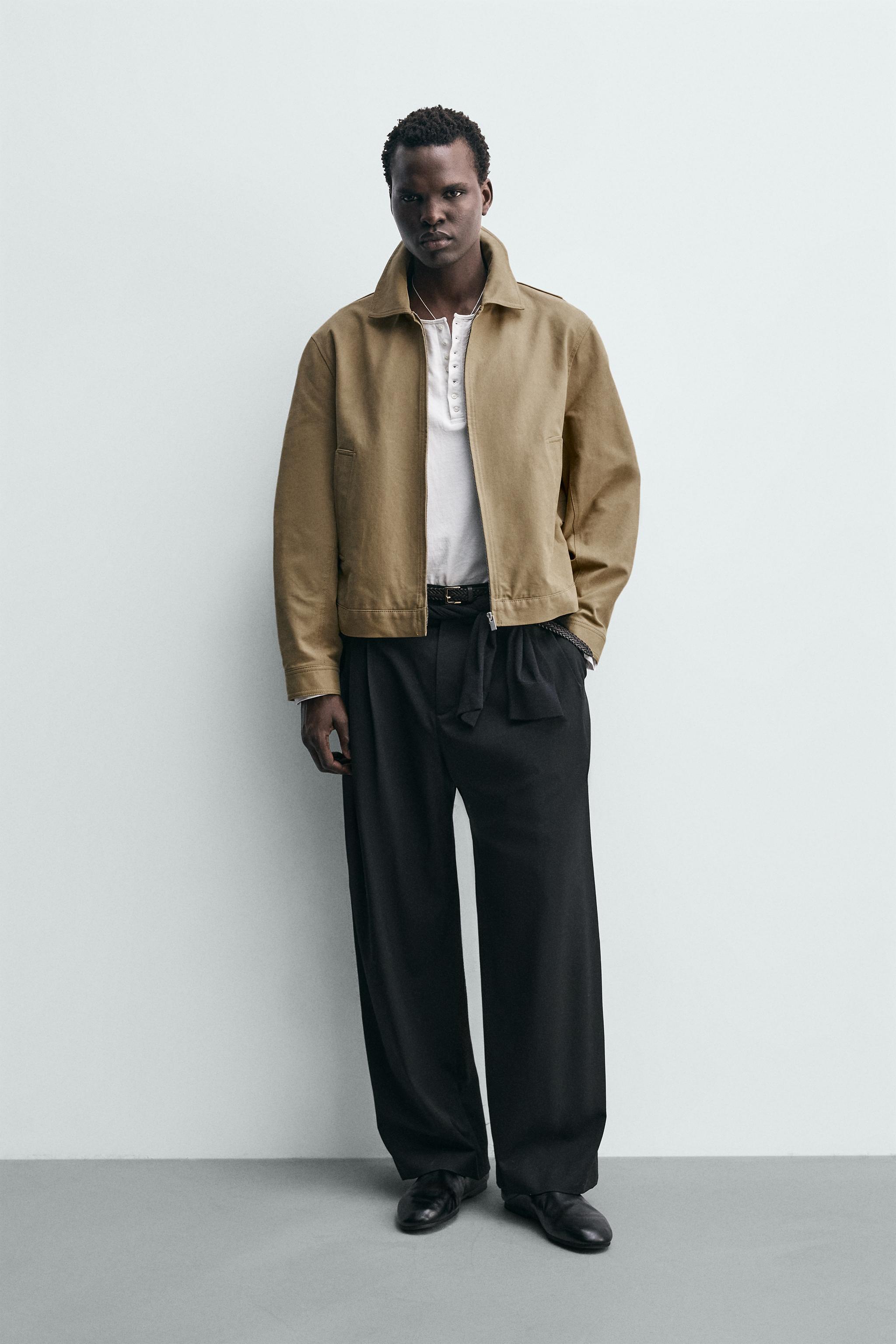 クロップドフィットジャケット - キャラメル | ZARA Japan / 日本