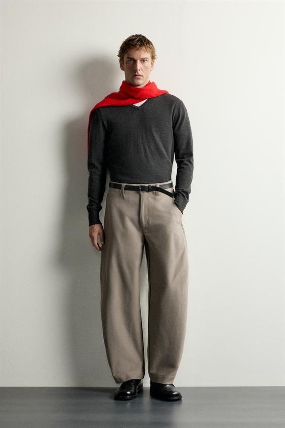 Zara BALLOON FIT PANTS - Taupe gray - Image 0