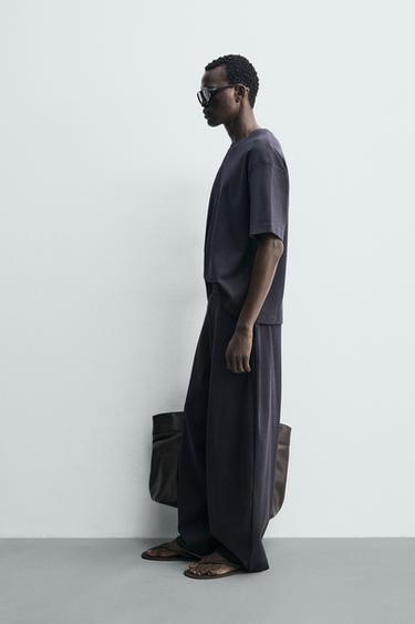 SWEAT RELAXED FIT STRUCTURÉ CÔTELÉ - Bleu de Zara - Image 3