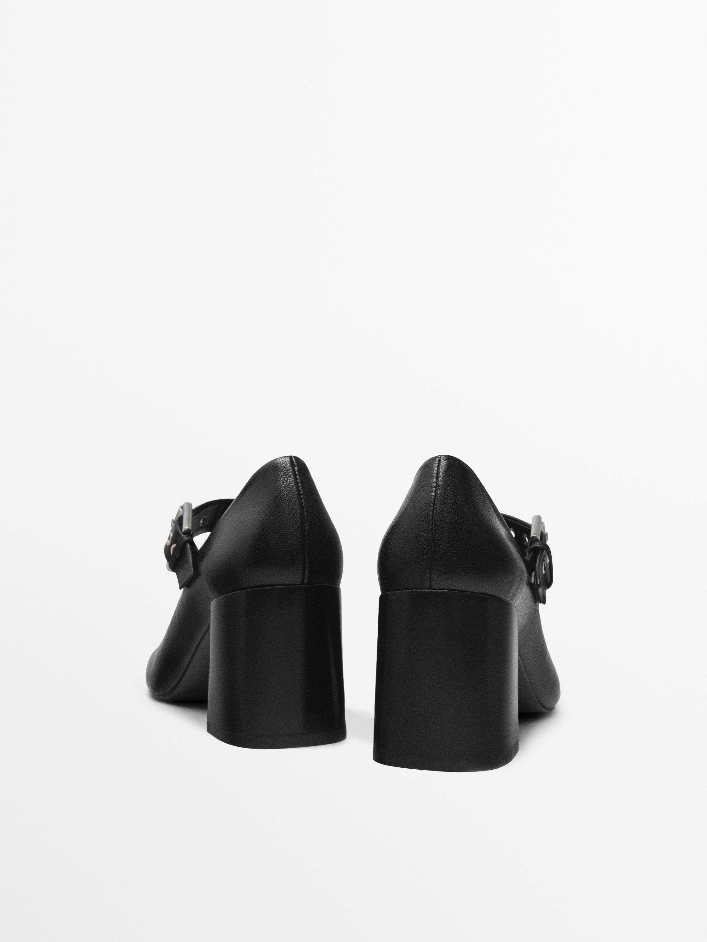 High-heel shoes with buckled strap - Black | ZARA United States