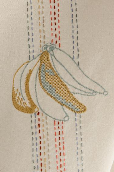 TORCHON DE CUISINE COTON BANANES - Écru de Zara - Image 3
