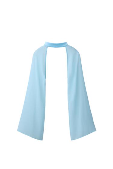 GAUZE ARM WARMERS - Pastel blue by Zara