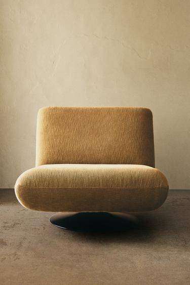 SWIVEL ACCENT CHAIR - Beige by Zara