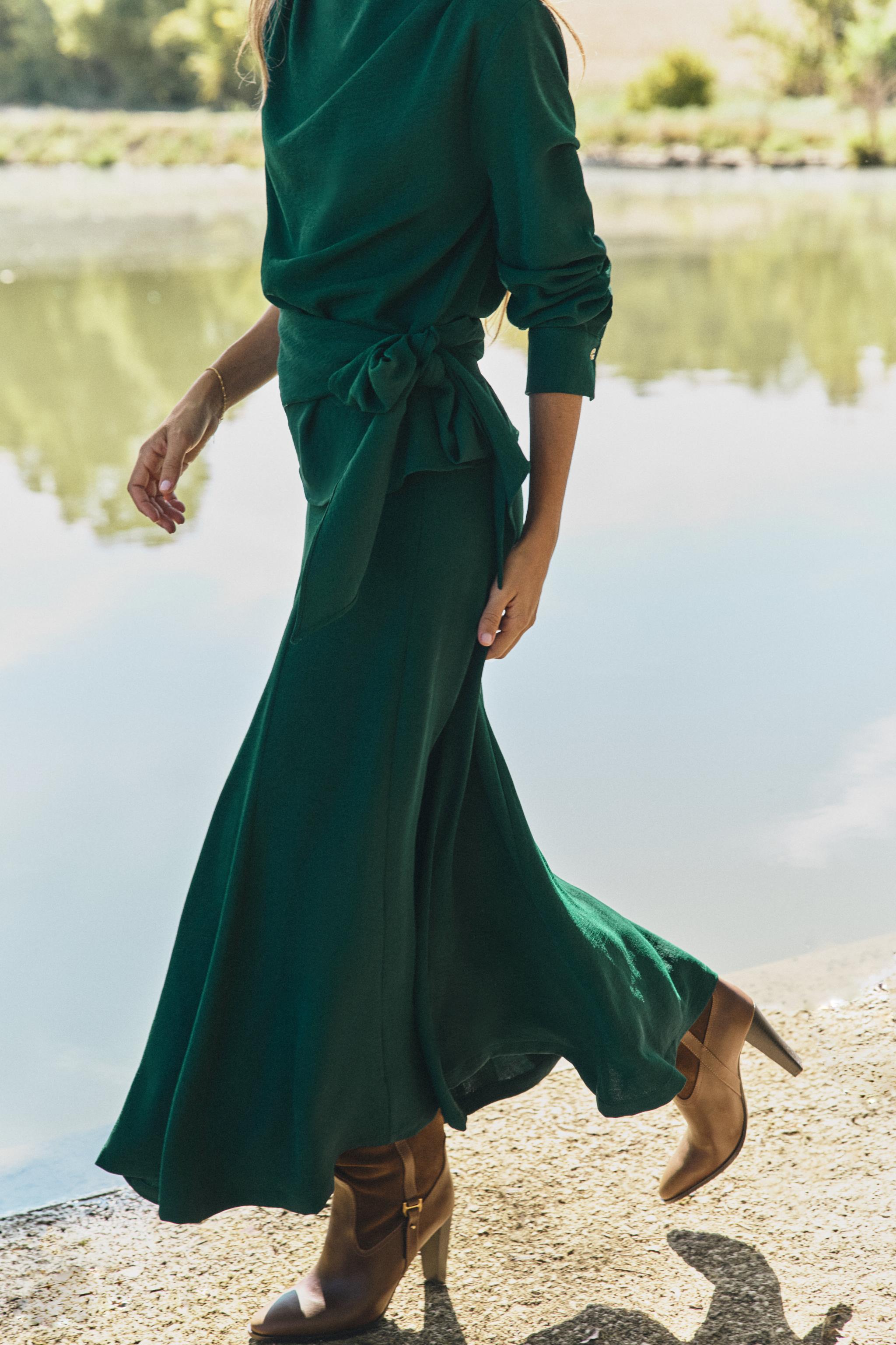 MIDI A-LINE SKIRT - thumbnail 3