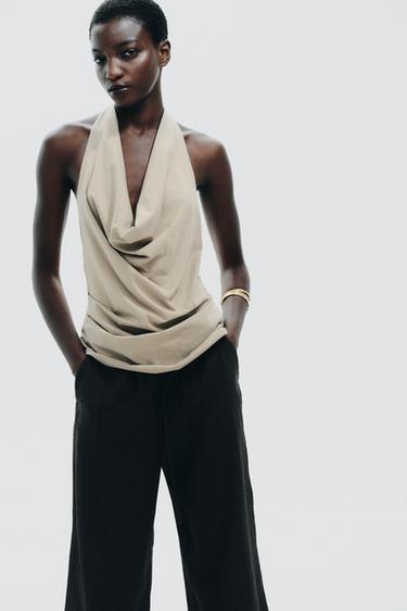 PANTALON STRUCTURÉ - Noir de Zara - Image 3