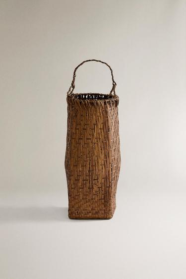 CORBEILLE PORTE-PARAPLUIE ROTIN - Beige clair de Zara