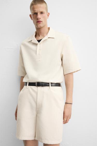 BERMUDA RELAXED FIT - Crudo de Zara