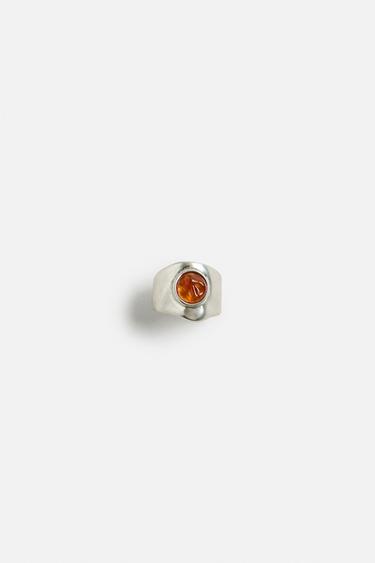 Zara 撞色紋章戒指 - 銀色
