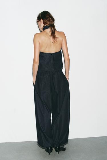 TRF DENIM HALTER TOP - Dark indigo by Zara - Image 3