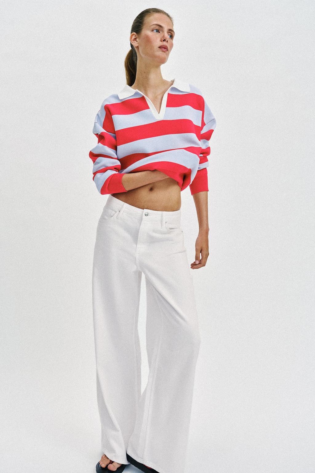 STRIPED KNIT POLO - image 2