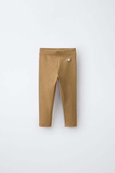 BORDÁS LEGGINGS CÍMKÉVEL – Barna a ZARA-tól