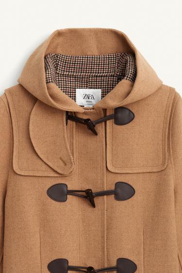 MANTEAU MÉLANGE DE LAINE ÉDITION LIMITÉE - Marron clair de Zara - Image 8