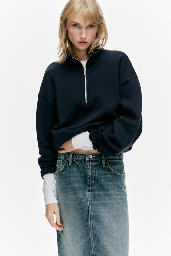 jupe MIDI denim trf - Bleu de Zara - Image 2