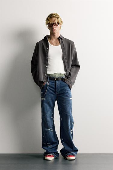 Camisa de corte boxy de algodón/licra