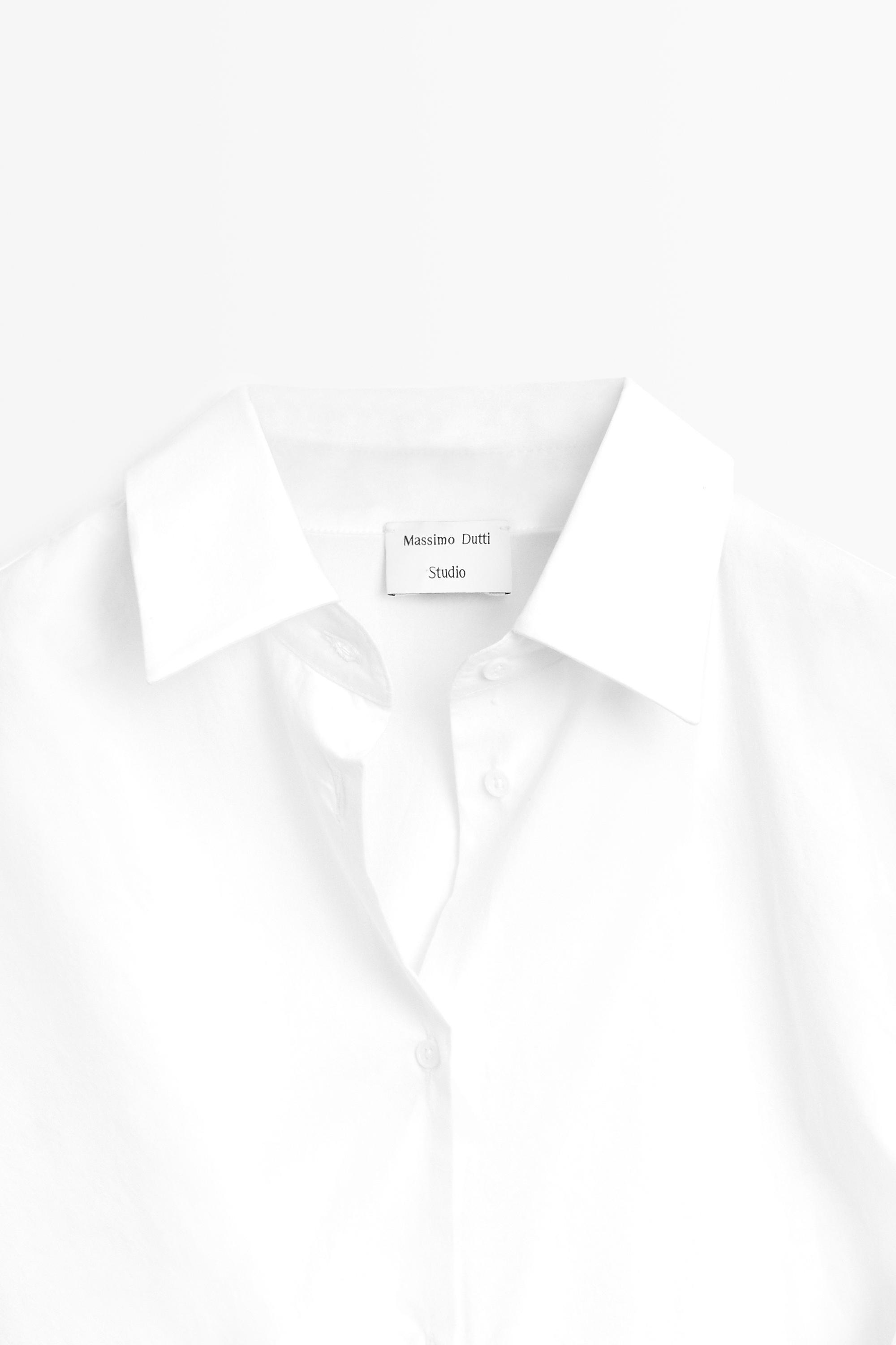 100% cotton shirt with gathered detail - STUDIO