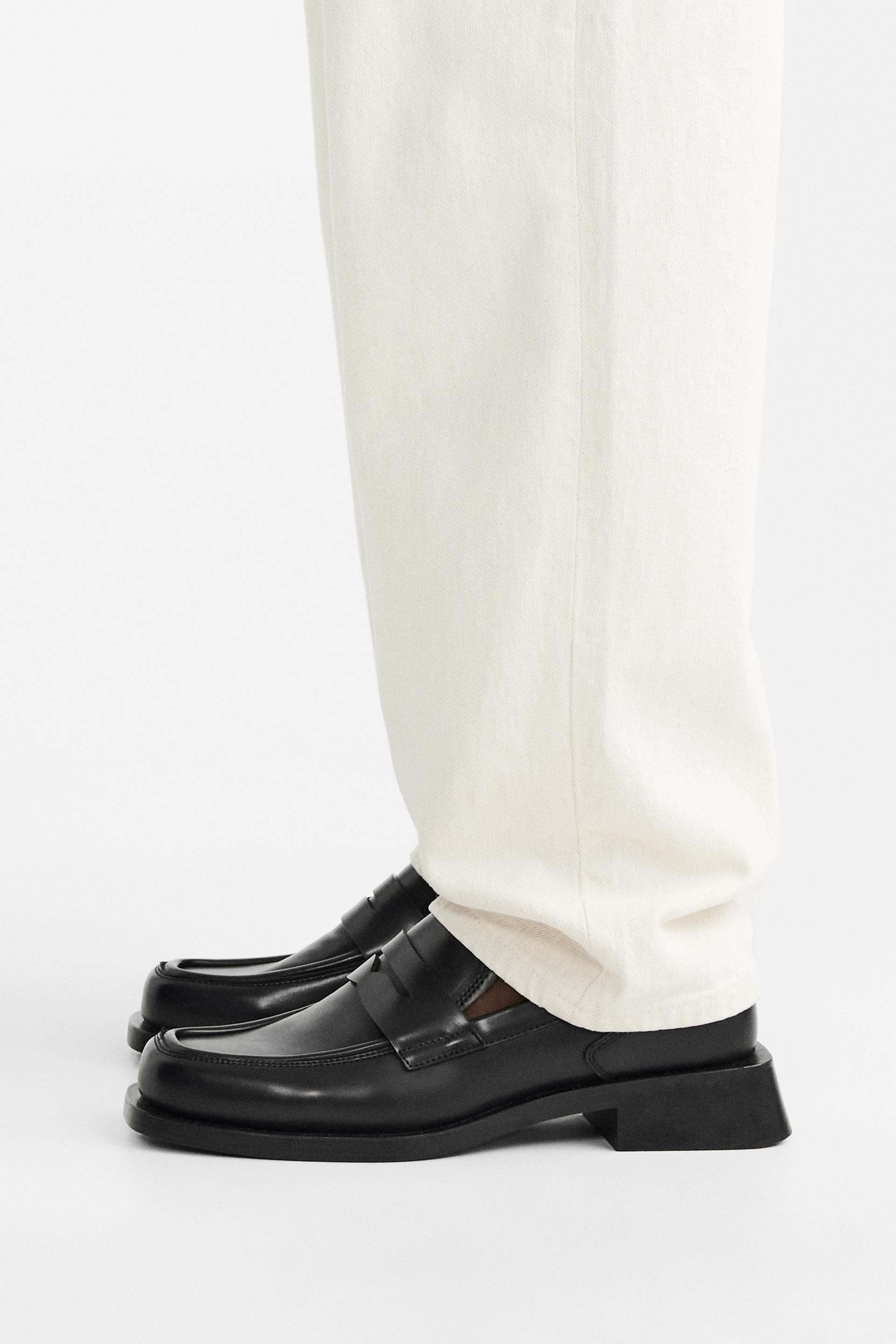 SQUARE TOE LOAFERS - Black | ZARA United States