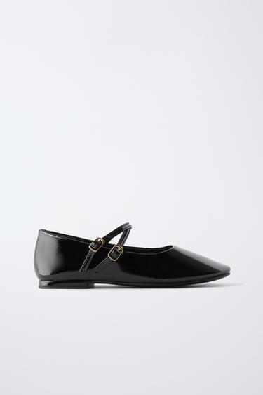 BAILARINA CHAROL TIRAS - Negro de Zara