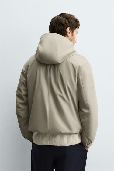 PARKA EFFET GOMME AVEC CAPUCHE - Sable de Zara - Image 2
