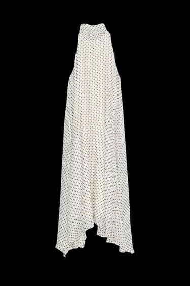 NECKHOLDER-KLEID MIT TUPFEN ZW COLLECTION - Weiß / Schwarz von Zara - Bild 0