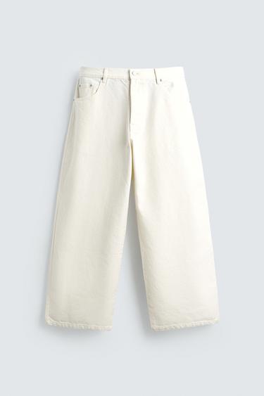 JEANS BALLOON FIT - Blanco roto de Zara