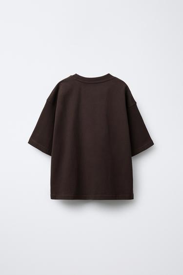 DUCK PRINT T-SHIRT - Brown by Zara - Image 1