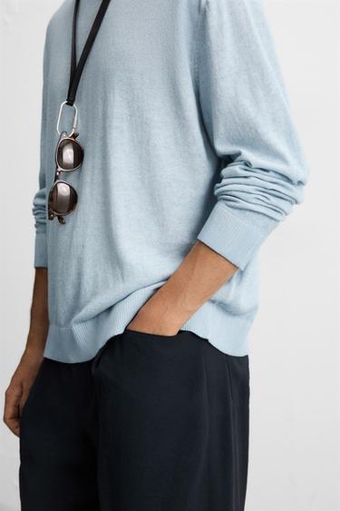 PULL EFFET DÉLAVÉ - Bleuté de Zara - Image 4