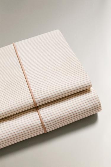 STRIPED FLAT SHEET - Pink by Zara - Image 1