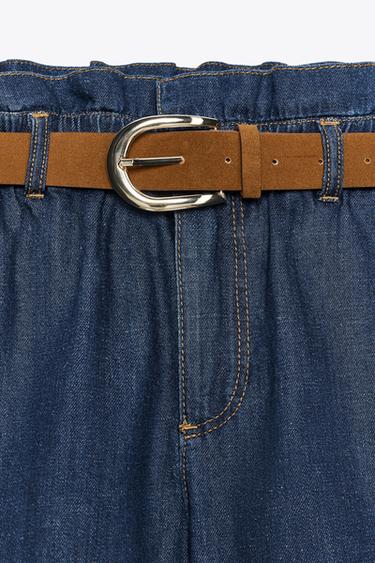 SHORT PAPER BAG CEINTURE - Indigo de Zara - Image 7
