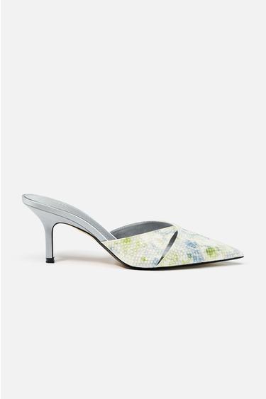 RHINESTONE FLORAL SLINGBACKS - Blue by Zara