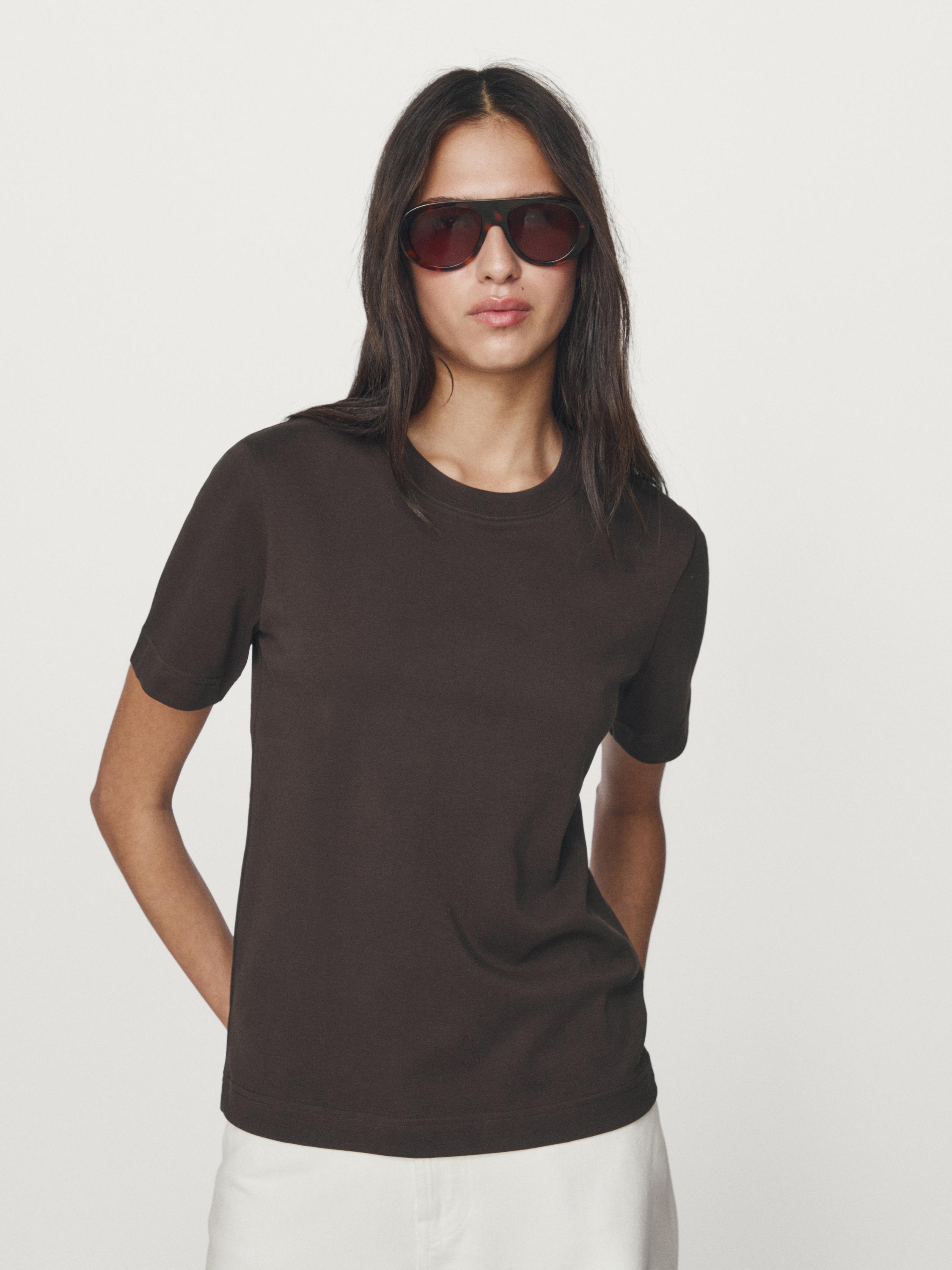 100% cotton interlock crew neck T-shirt