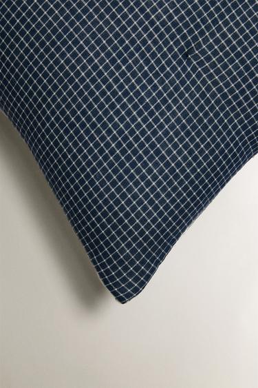 KIDS' REVERSIBLE MUSLIN QUILTED CUSHION COVER - Navy blue by Zara - Image 1