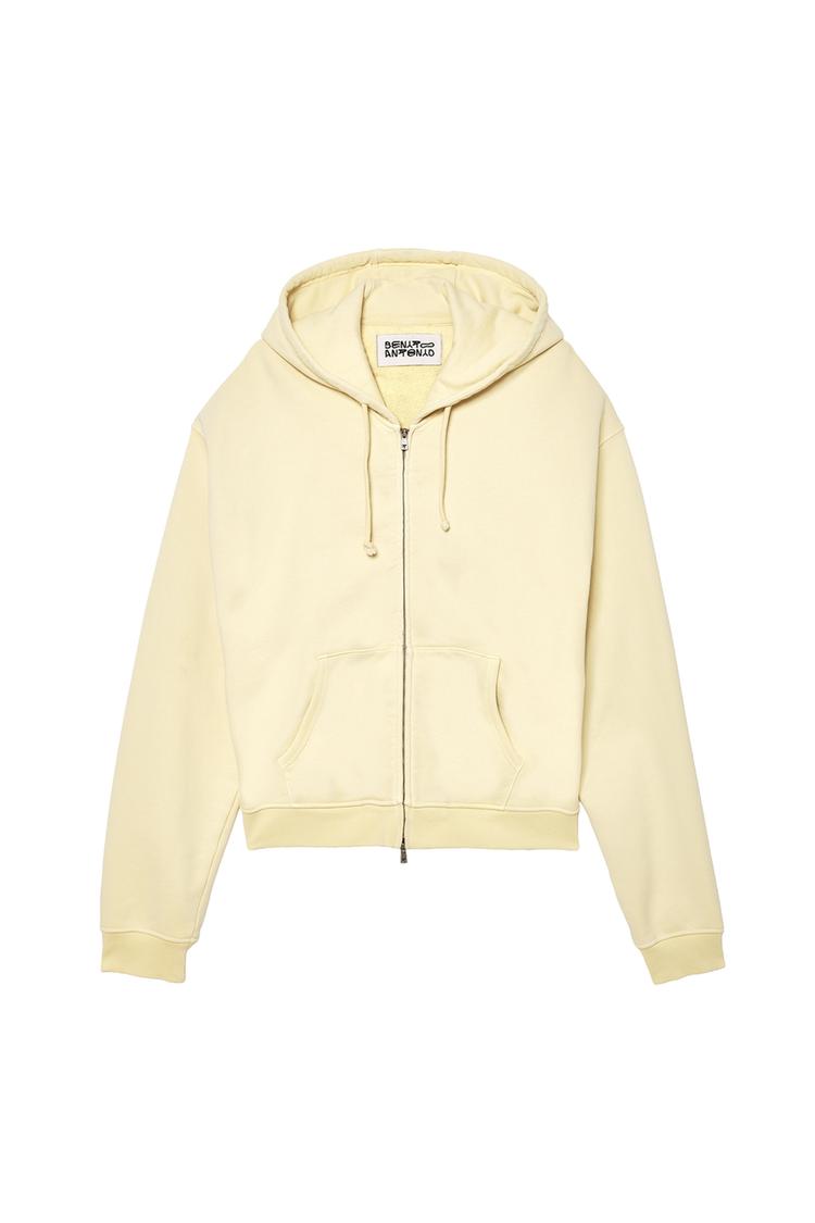CROPPED FIT ZIP-UP HOODIE