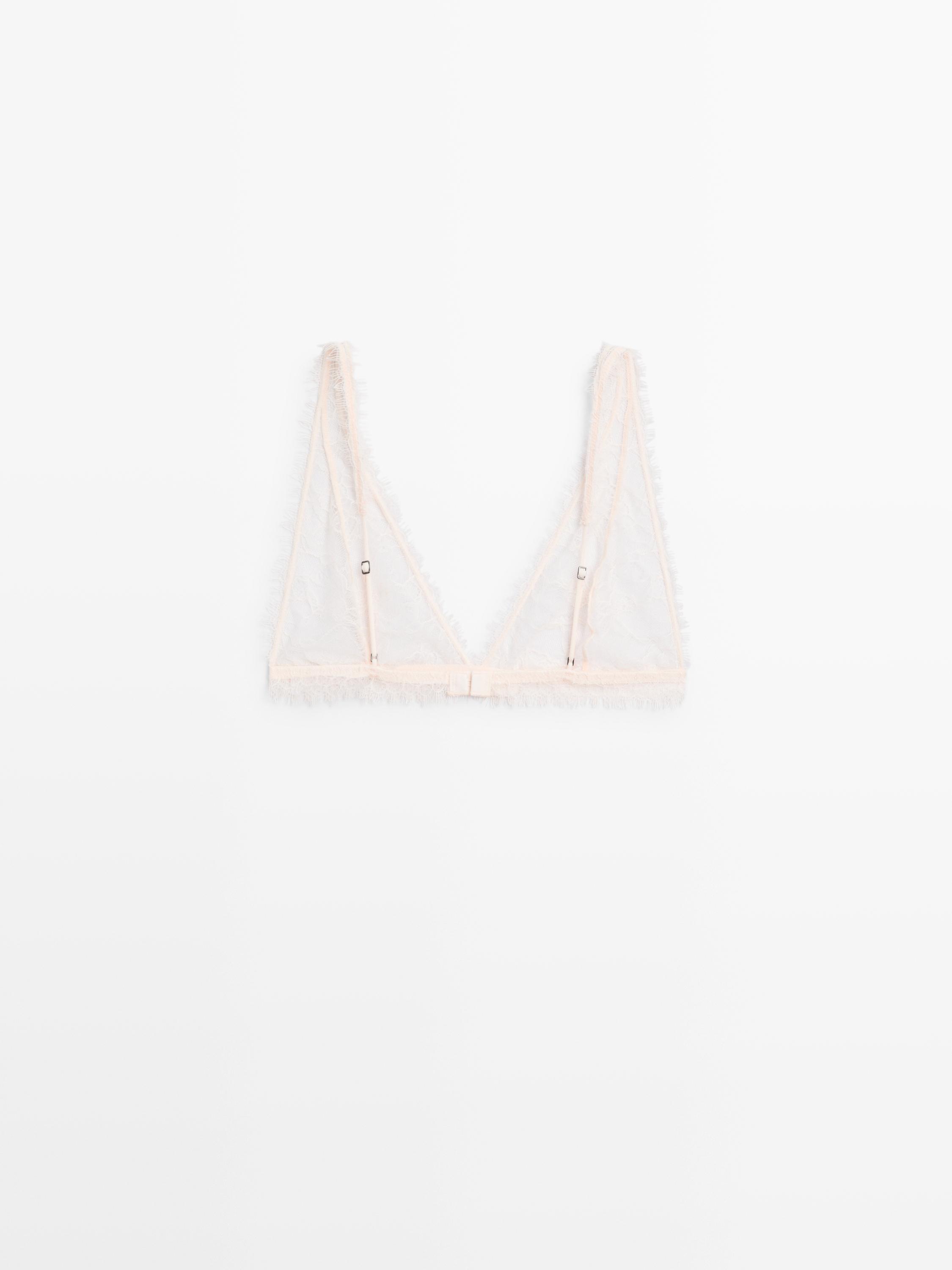 Frayed lace bralette