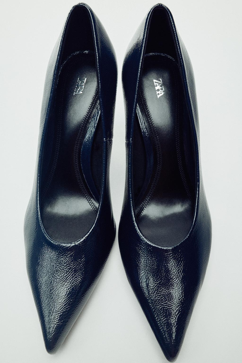 PATENT-EFFECT HIGH-HEEL SHOES