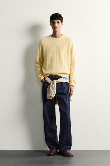 JERSEY REGULAR FIT MEZCLA LANA - Mantequilla de Zara - Imagen 0
