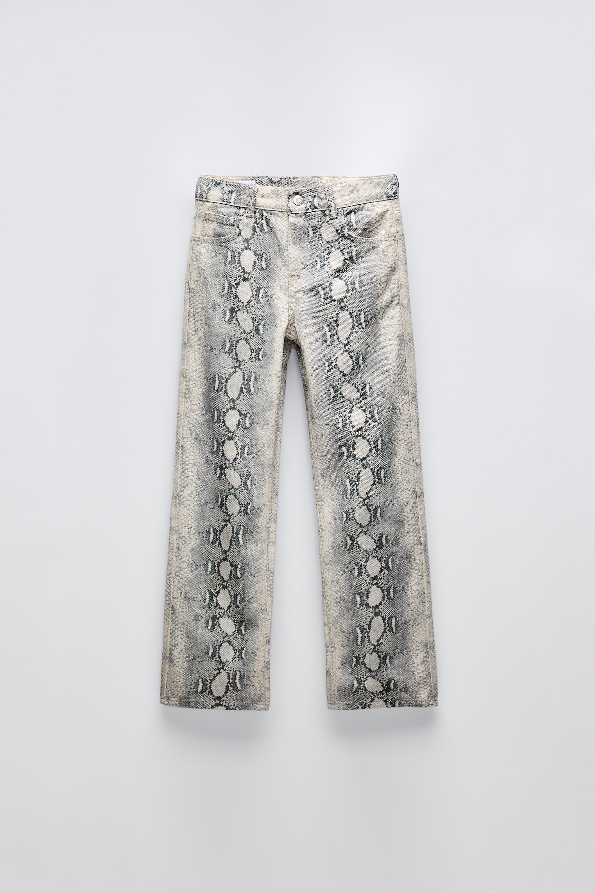 Snake print jeans zara on sale