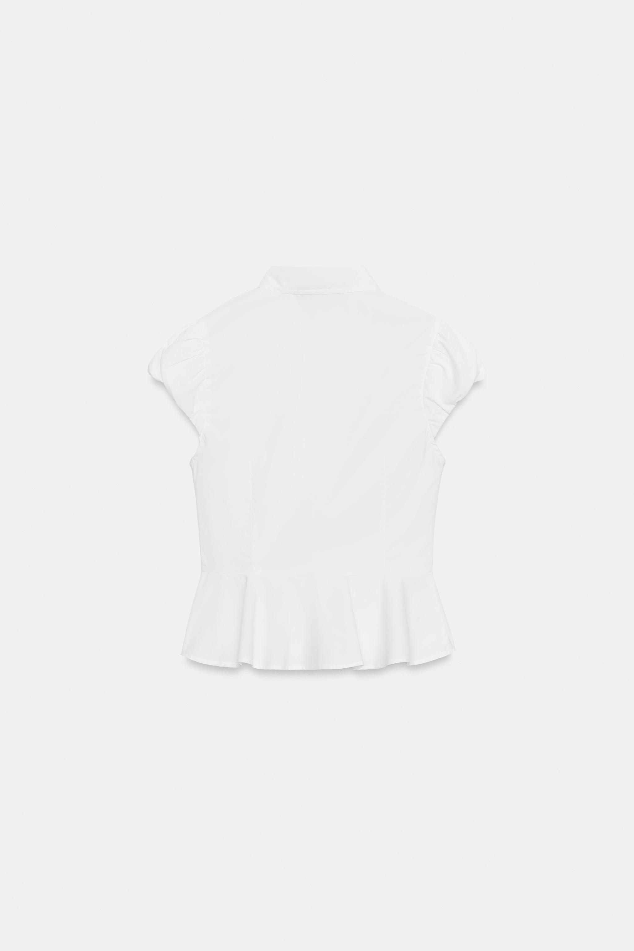 CHEMISE PEPLUM UNIE