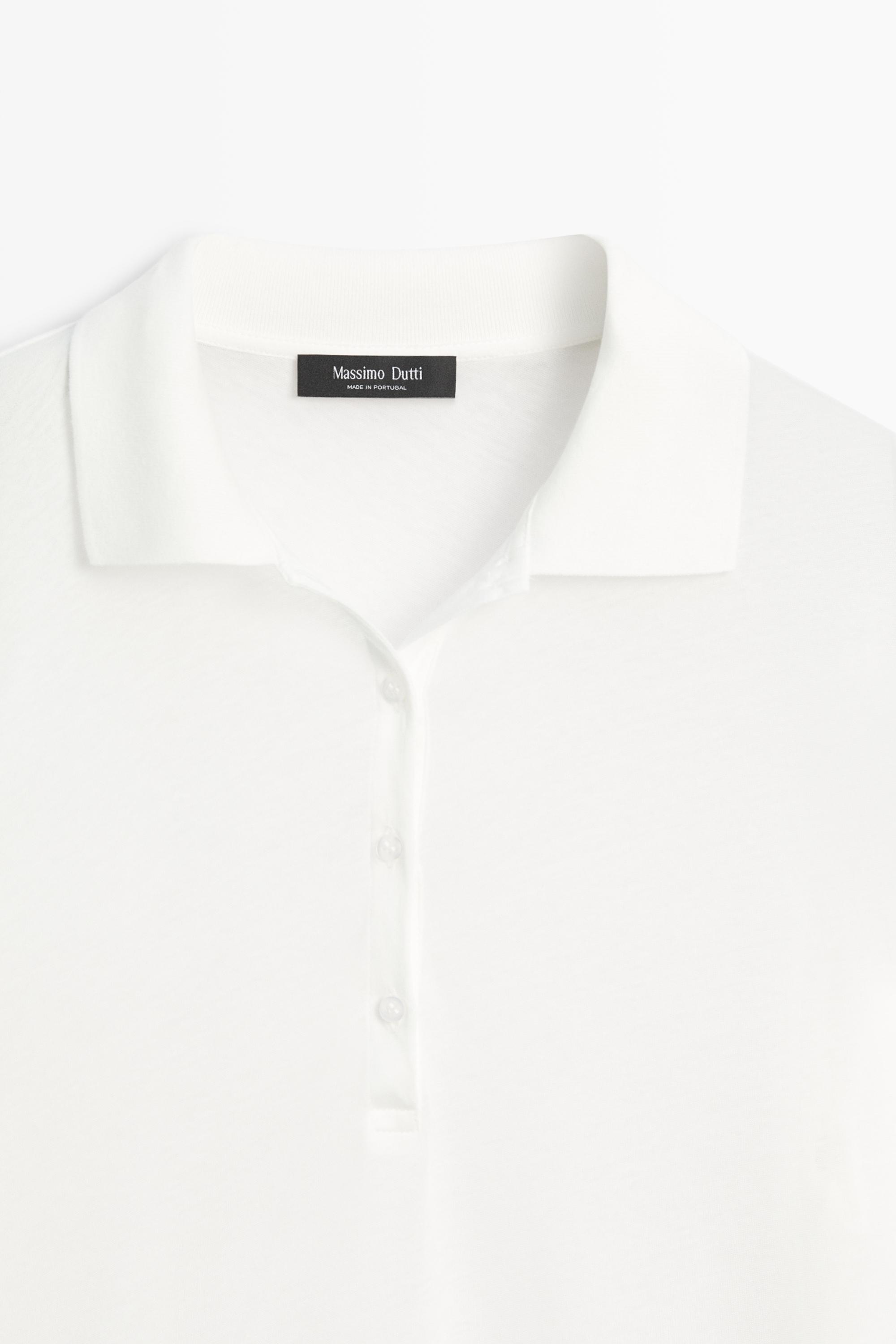 Polo manches longues 100 % coton