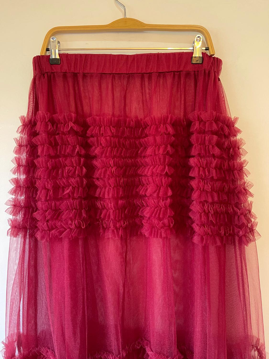 SKIRT WITH TULLE FRILL - Image 2