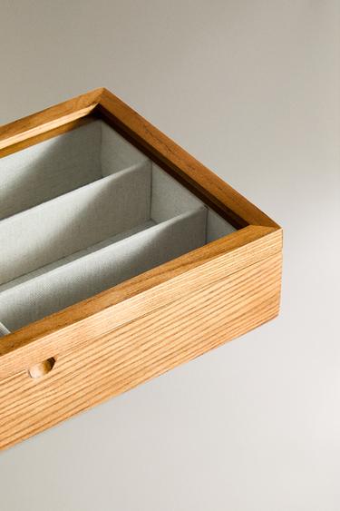 WOODEN JEWELLERY BOX FOR GLASSES - Brown by Zara - Image 2