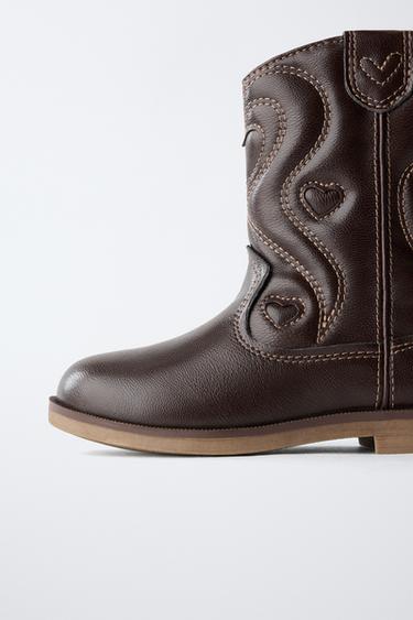 BOTTES COWBOY BRODÉES - Marron de Zara - Image 5